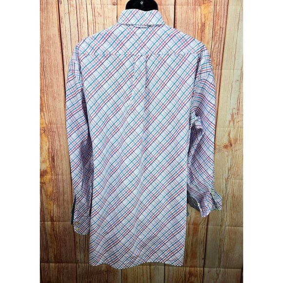 Tommy Hilfiger Mens Long-Sleeve Multicolor Cotton Shirt XL - Picture 2 of 6